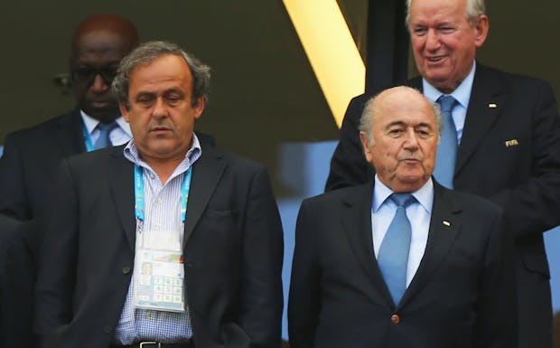 Michel Platini (l) and Sepp Blatter (r)