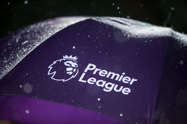 A Premier League umbrella (Photo by Robbie Jay Barratt - AMA/Getty Images)