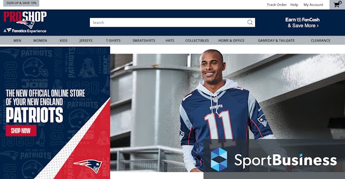 New England Patriots, Fanatics sign 10-year e-commerce deal