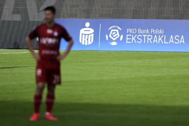 Ekstraklasa seen during match between Arka Gdynia and Wisla Krakow (Photo by Mateusz Slodkowski/SOPA Images/LightRocket via Getty Images)