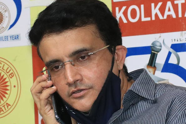 Board of Control for Cricket in India President Sourav Ganguly  during a book release event at Kolkata press club, India on October 20, 2020.  (Photo by Debajyoti Chakraborty/NurPhoto via Getty Images)