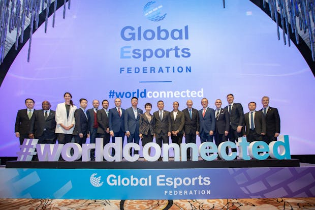 Photo from the launch of the Global Esports Federation. (Photo by GEF).