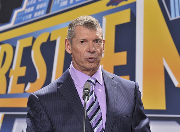 World Wrestling Entertainment chairman and chief executive Vince McMahon. (Photo by Michael N. Todaro/Getty Images)