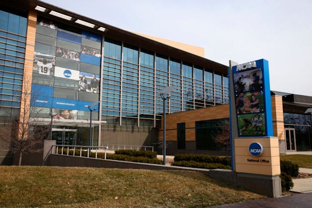 The headquarters of the National Collegiate Athletic Association in Indianapolis, Indiana. (Photo by Brian Spurlock/Icon Sportswire via Getty Images)