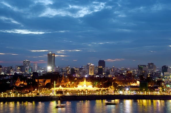 Phnom Penh, Cambodia, will be the main host of the 2029 OCA Asian Youth Games (Photo by TANG CHHIN Sothy / AFP) (Photo credit should read TANG CHHIN SOTHY/AFP via Getty Images)