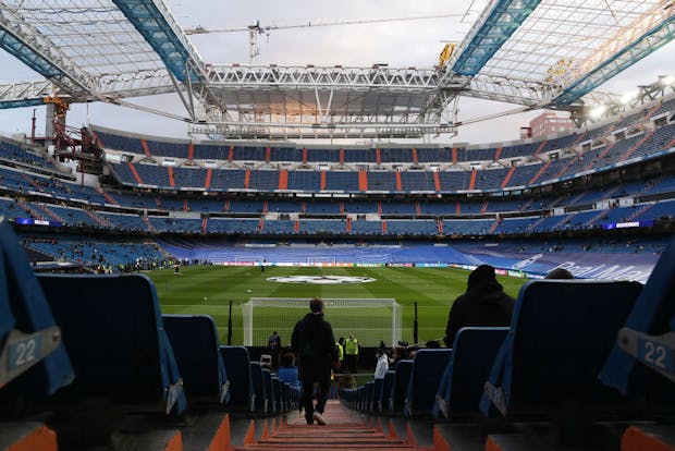 The Estadio Santiago Bernabeu in Madrid. (Photo by Gonzalo Arroyo Moreno/Getty Images)