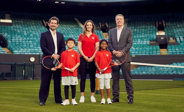 Henderson with Vodafone consumer director Max Taylor and former player Laura Robson after the Vodafone sponsorship deal was announced. (Photo: Vodafone & AELTC). 