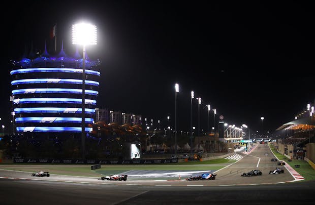A general view of the on track action during the F1 Grand Prix of Bahrain (Photo by Bryn Lennon/Getty Images)