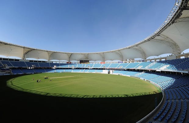 Dubai International Cricket Stadium in the United Arab Emirates.  (Photo by Gareth Copley/Getty Images)