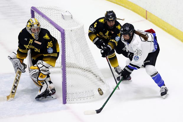 Premier Hockey Federation play between the Boston Pride and Minnesota Whitecaps. (Photo by Maddie Meyer/Getty Images)