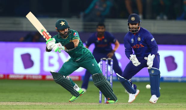 Pakistan face India at the 2021 ICC T20 World Cup in the United Arab Emirates. (Photo by Francois Nel/Getty Images)