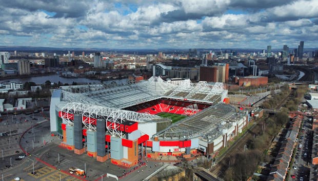 Old Trafford prior to the Premier League match between Manchester United and Tottenham Hotspur in March 2022