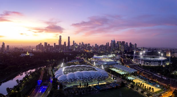 Melbourne skyline with sports precinct. (Image credit: SportNXT)
