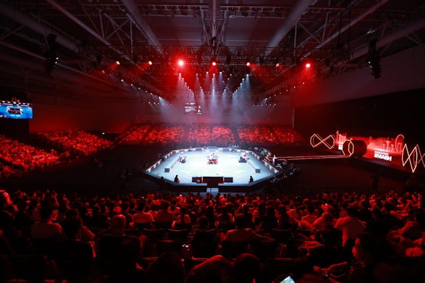A dramatic new look for World Table Tennis at the 2022 Singapore Smash. (Photo by World Table Tennis)