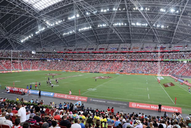 HSBC Rugby Sevens Singapore at the National Stadium on April 13, 2019 in Singapore (Photo by Paul Miller/Getty Images for Singapore Sports Hub)