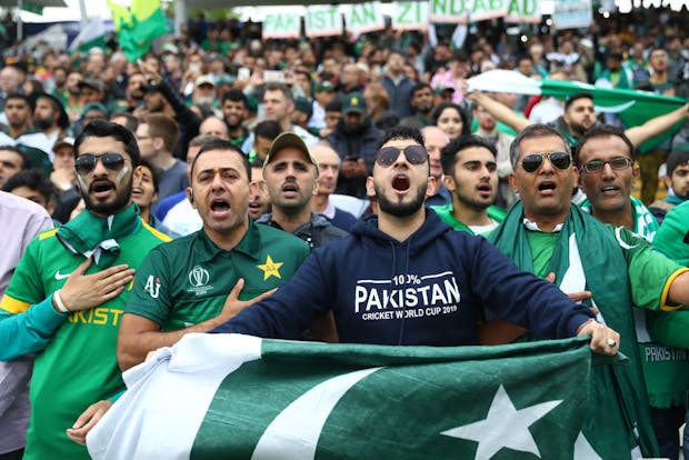 Pakistan supporters in full voice at Edgbaston in Birmingham. (Photo by Michael Steele/Getty Images)