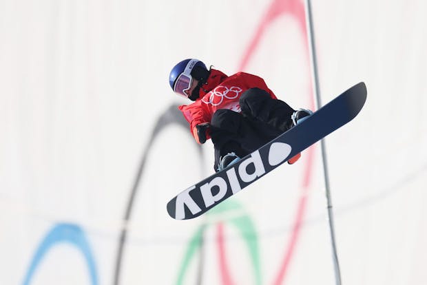 Queralt Castellet of Team Spain performs a trick during the Women's Snowboard Halfpipe Final on Day 6 of the Beijing 2022 Winter Olympics (Photo by Ezra Shaw/Getty Images)
