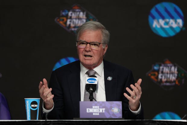 Outgoing NCAA president Mark Emmert. (Photo by Tom Pennington/Getty Images)