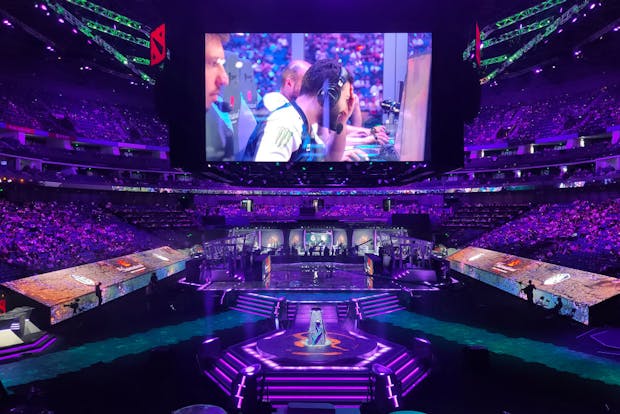 The International 2019 Dota 2 World Championships final at Mercedes-Benz Arena in Shanghai, China. (Photo by Hu Chengwei/Getty Images)