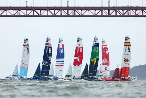 Action from the SailGP grand prix in San Francisco in March. (Photo by Ezra Shaw/Getty Images)