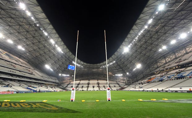 General view of the Stade Vélodrome ahead the Six Nations match between France and Italy (Photo by Mike Hewitt/Getty Images)
