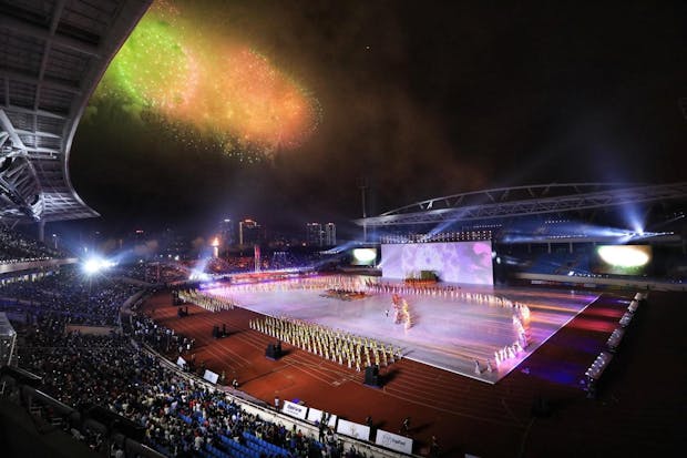 Fireworks at 31st SEA Games opening ceremony. (VNA Photo)