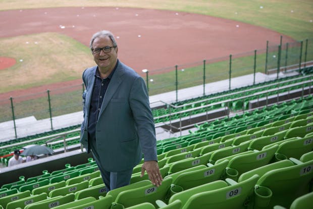 Riccardo Fraccari, president of WBSC, attends the Tainan Asia Pacific Stadium's inauguration ceremony on July 20, 2019 (by Woohae Cho/Getty Images for WBSC)