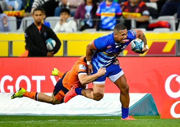 Leolin Zas of the Stormers during the United Rugby Championship quarter-final match against Edinburgh on June 4, 2022 (by Ashley Vlotman/Gallo Images/Getty Images)