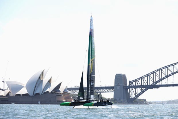 Australia SailGP team train ahead of day one of racing (Photo by Cameron Spencer/Getty Images)