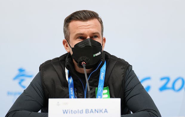 Witold Banka, President of Wada, speaks to the media ahead of the Beijing 2022 Olympics (Photo by James Chance/Getty Images)