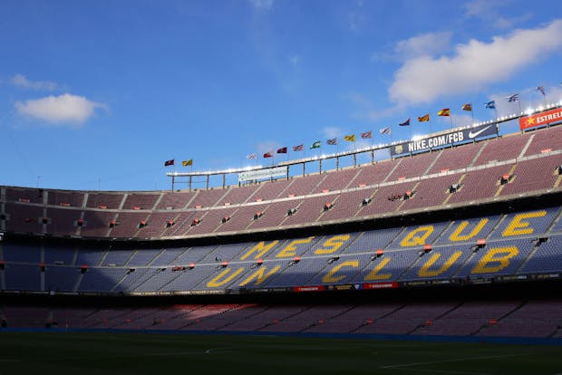 General view inside of Barcelona's Camp Nou stadium (Photo by Eric Alonso/Getty Images)