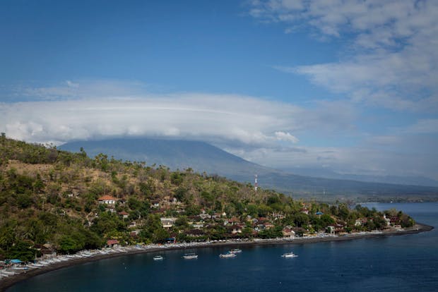 A view of mount Agung in Karangasem regency, Island of Bali (Photo by Ulet Ifansasti/Getty Images)