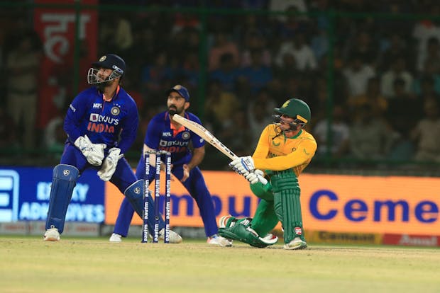 Quinton de Kock of South Africa in action against India. (Photo by Pankaj Nangia/Gallo Images)