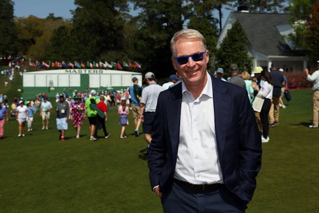CEO of the DP World Tour, Keith Pelley, at The Masters at Augusta National Golf Club on April 7, 2022 (by Andrew Redington/Getty Images)