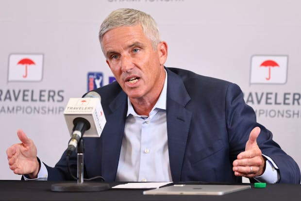 PGA Tour commissioner Jay Monahan. (Photo by Michael Reaves/Getty Images)