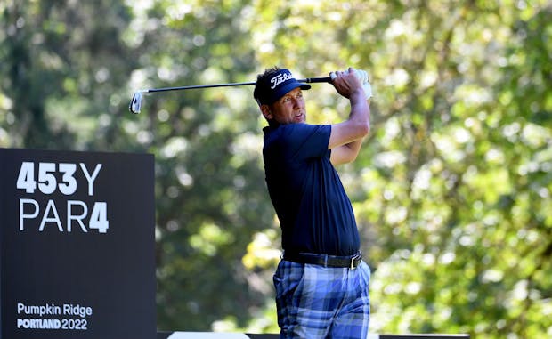 Ian Poulter competes during the LIV Golf Invitational - Portland tournament at Pumpkin Ridge Golf Club on June 30, 2022 (by Steve Dykes/Getty Images)
