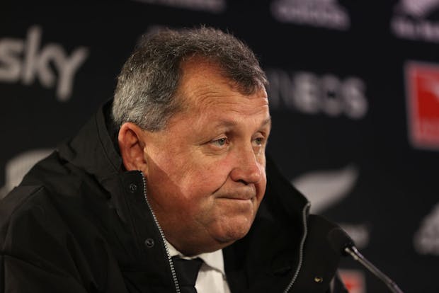New Zealand rugby union coach Ian Foster is under pressure after the team's losses against Ireland. (Photo by Phil Walter/Getty Images)