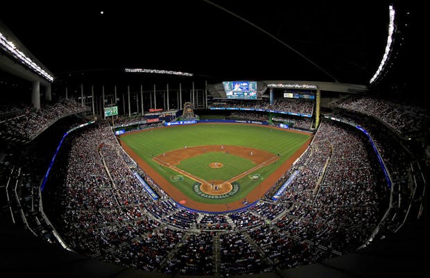 Miami, Florida's loanDepot Park, home of Major League Baseball's Miami Marlins and formerly known as Marlins Park, during the 2017 World Baseball Classic. (Photo by Mike Ehrmann/Getty Images)