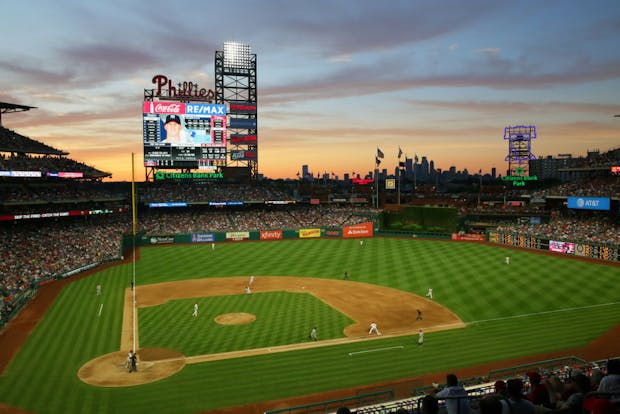 Citizens Bank Park, home of Major League Baseball's Philadelphia Phillies, and its main scoreboard that will be upgraded for the 2023 season. (Photo by Hunter Martin/Getty Images)