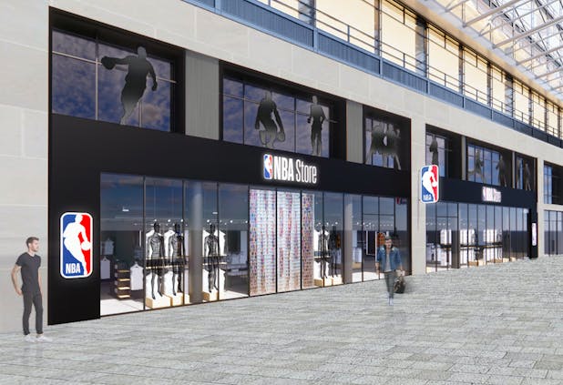 A rendering of the NBA Store in Berlin (Credit: NBA)