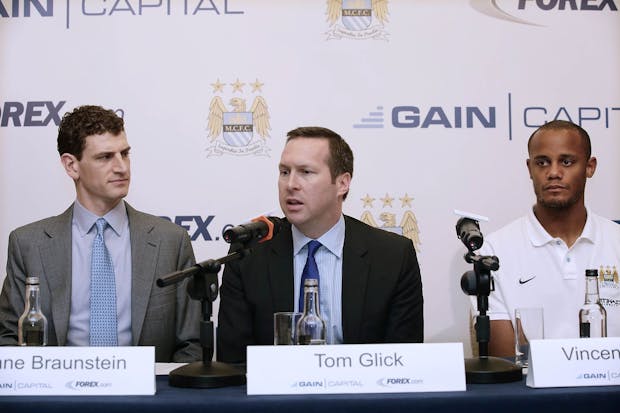 Glick takes part in a sponsorship event during his time with City Football Group. (Photo by Jessica Hromas/Getty Images).