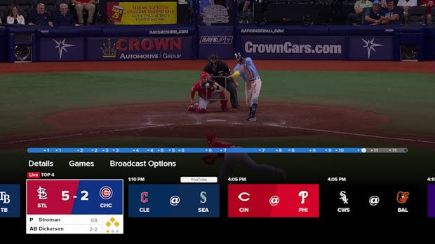 A screenshot of MLB.TV. (Major League Baseball)