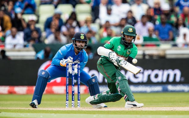 Shakib Al Hasan in action at the 2019 ICC Men's Cricket World Cup in England. (Photo by Andy Kearns/Getty Images)