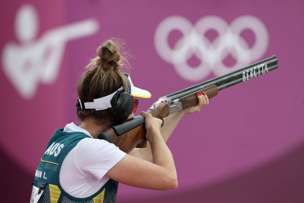 Laetisha Scanlan of Australia in action at the Tokyo 2020 Olympics. (Photo by Kevin C. Cox/Getty Images)