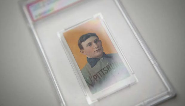 The Honus Wagner T-206 trading card that for decades has been highly coveted by collectors. (Getty Images)