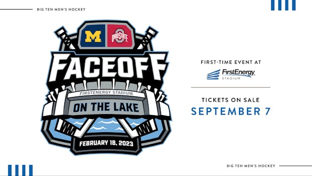 Ohio State and Michigan play in the Faceoff on the Lake game on February 18, 2023, in Cleveland, Ohio. (HSG)