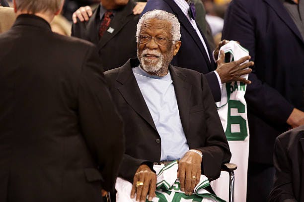 The late Bill Russell. (Photo by Mike Lawrie/Getty Images)