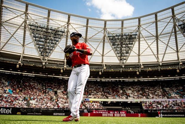 Action from the 2019 Major League Baseball London Series. (Photo by Billie Weiss/Boston Red Sox/Getty Images)