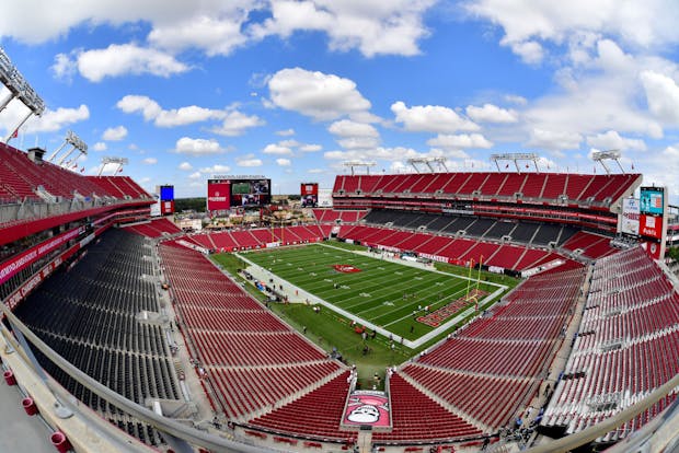 Raymond James Stadium, home of the National Football League's Tampa Bay Buccaneers. (Photo by Julio Aguilar/Getty Images)