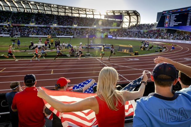 The recent World Athletics Championships at Hayward Field stadium in Oregon. (Photo by ANP via Getty Images)